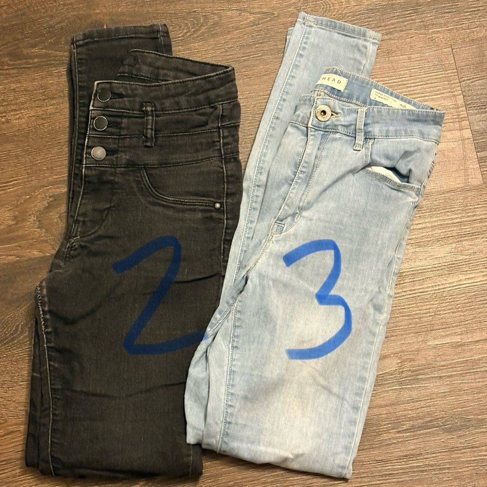 Black and Light Blue Jeans Set